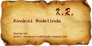 Kovácsi Rodelinda névjegykártya